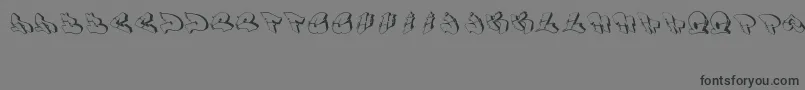 Row Font – Black Fonts on Gray Background