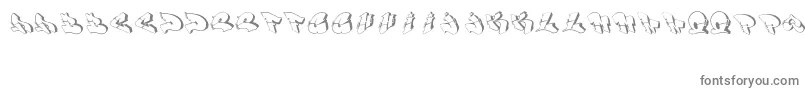 フォントRow – 白い背景に灰色の文字