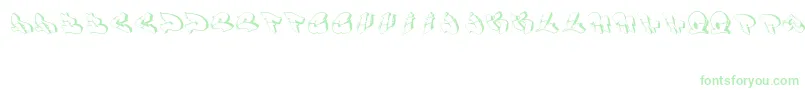 Row Font – Green Fonts on White Background