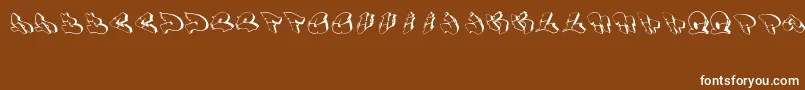 Шрифт Row – белые шрифты на коричневом фоне