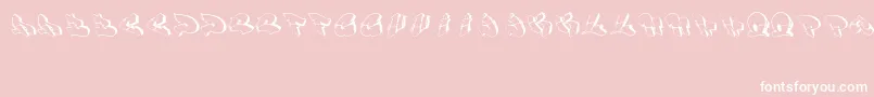 Row Font – White Fonts on Pink Background