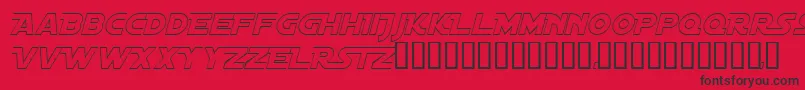 DistantGalaxyAltoutlineItalic Font – Black Fonts on Red Background