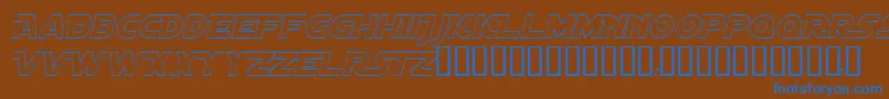 fuente DistantGalaxyAltoutlineItalic – Fuentes Azules Sobre Fondo Marrón