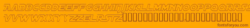 Police DistantGalaxyAltoutlineItalic – polices brunes sur fond orange