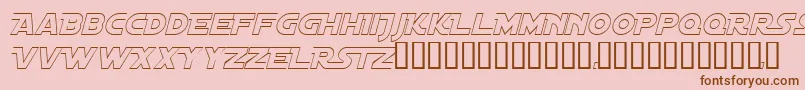 DistantGalaxyAltoutlineItalic Font – Brown Fonts on Pink Background