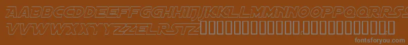 Saiba mais sobre a fonte DistantGalaxyAltoutlineItalic Fonte DistantGalaxyAltoutlineItalic – fontes cinzas em um fundo marrom