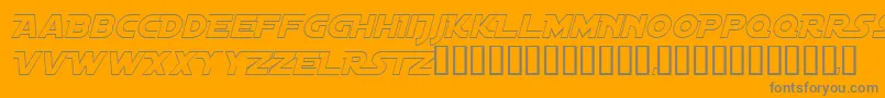 Saiba mais sobre a fonte DistantGalaxyAltoutlineItalic Fonte DistantGalaxyAltoutlineItalic – fontes cinzas em um fundo laranja