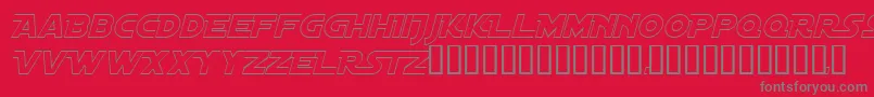 DistantGalaxyAltoutlineItalic Font – Gray Fonts on Red Background
