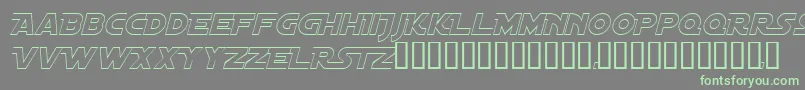 More about DistantGalaxyAltoutlineItalic Font DistantGalaxyAltoutlineItalic Font – Green Fonts on Gray Background