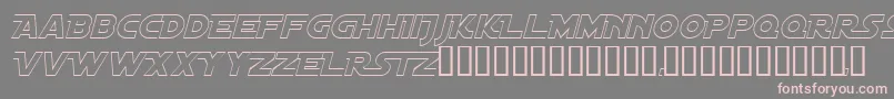 DistantGalaxyAltoutlineItalic Font – Pink Fonts on Gray Background