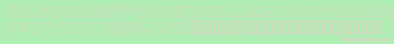 DistantGalaxyAltoutlineItalic Font – Pink Fonts on Green Background