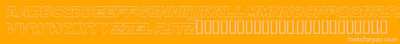 fuente DistantGalaxyAltoutlineItalic – Fuentes Rosadas Sobre Fondo Naranja