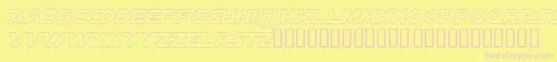 DistantGalaxyAltoutlineItalic Font – Pink Fonts on Yellow Background