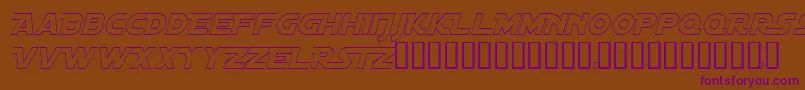 DistantGalaxyAltoutlineItalic Font – Purple Fonts on Brown Background