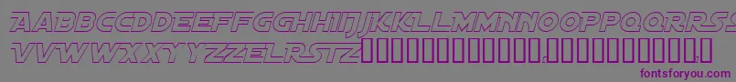 DistantGalaxyAltoutlineItalic Font – Purple Fonts on Gray Background