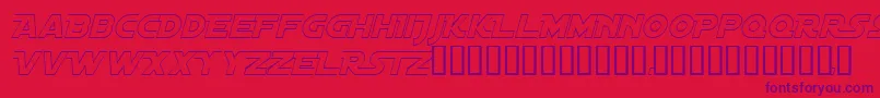DistantGalaxyAltoutlineItalic Font – Purple Fonts on Red Background