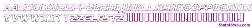 Czcionka DistantGalaxyAltoutlineItalic – fioletowe czcionki