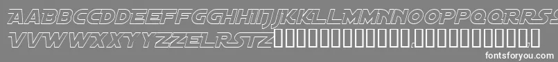 フォントDistantGalaxyAltoutlineItalic – 灰色の背景に白い文字