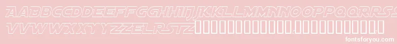 DistantGalaxyAltoutlineItalic Font – White Fonts on Pink Background