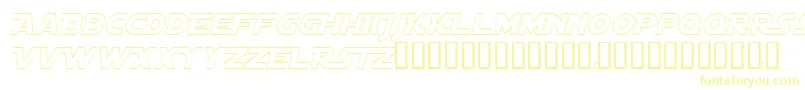 Czcionka DistantGalaxyAltoutlineItalic – żółte czcionki