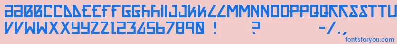 Acrnm Font – Blue Fonts on Pink Background