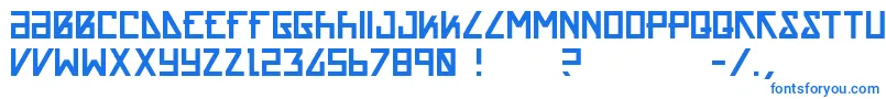Acrnm Font – Blue Fonts on White Background