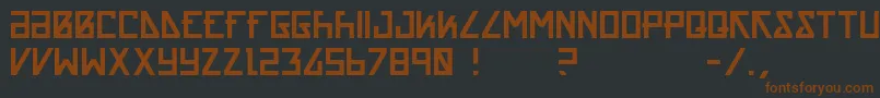 Acrnm-fontti – ruskeat fontit mustalla taustalla