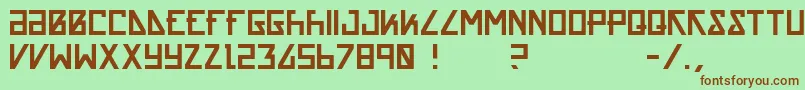 Acrnm Font – Brown Fonts on Green Background