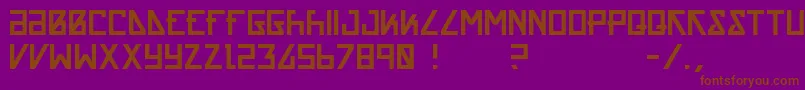 Acrnm Font – Brown Fonts on Purple Background