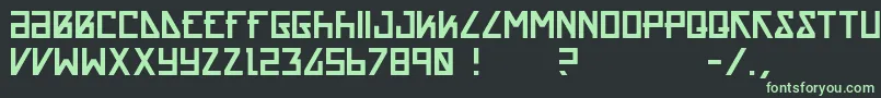 Acrnm Font – Green Fonts on Black Background