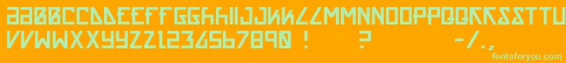Acrnm Font – Green Fonts on Orange Background
