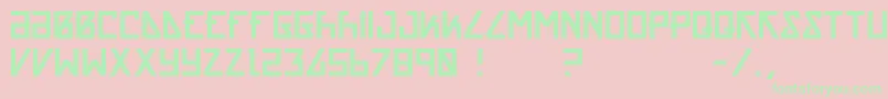 Acrnm Font – Green Fonts on Pink Background