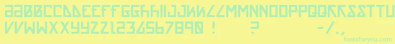 Acrnm Font – Green Fonts on Yellow Background