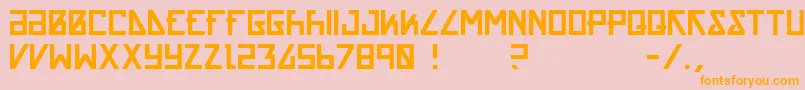 Acrnm Font – Orange Fonts on Pink Background
