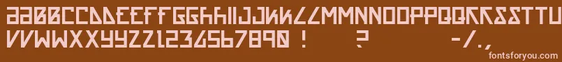 Acrnm Font – Pink Fonts on Brown Background