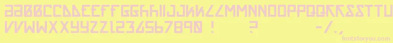 Acrnm Font – Pink Fonts on Yellow Background