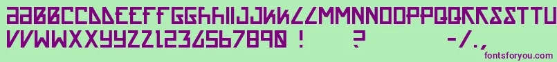 Acrnm Font – Purple Fonts on Green Background