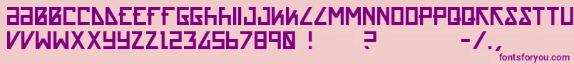 Acrnm Font – Purple Fonts on Pink Background