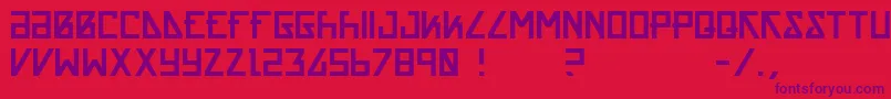 Acrnm Font – Purple Fonts on Red Background