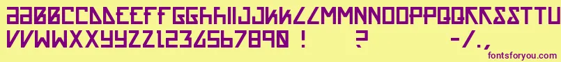 Acrnm Font – Purple Fonts on Yellow Background