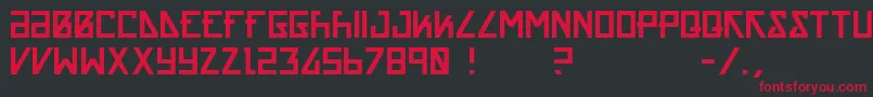 Acrnm Font – Red Fonts on Black Background