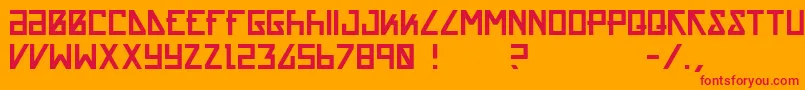 Acrnm Font – Red Fonts on Orange Background