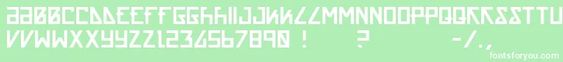 Acrnm Font – White Fonts on Green Background
