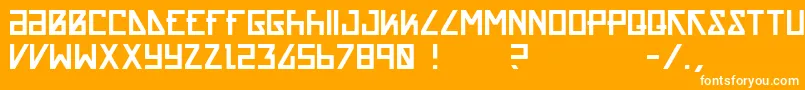 Acrnm Font – White Fonts on Orange Background