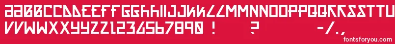 フォントAcrnm – 赤い背景に白い文字