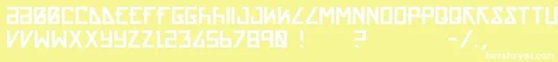 フォントAcrnm – 黄色い背景に白い文字