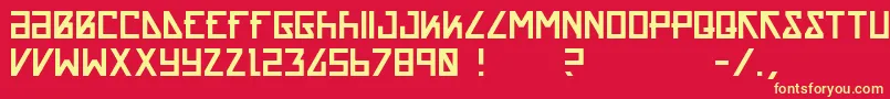 Acrnm Font – Yellow Fonts on Red Background