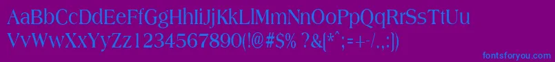 AmphioncondensedBold Font – Blue Fonts on Purple Background