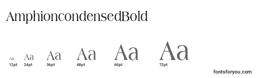 Размеры шрифта AmphioncondensedBold