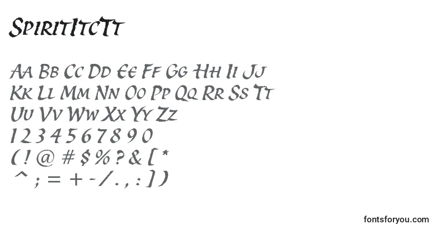 SpiritItcTt Font – alphabet, numbers, special characters